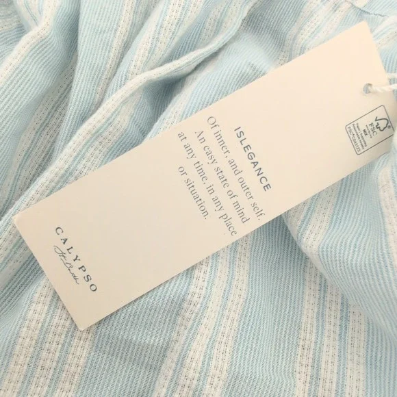 NWT Calypso St Barth Sleep Striped Cotton Tank Top Women's Pajama S Blue White - Picture 3 of 9